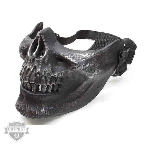 Reaper Skull Airsoft HALF Mask - Black