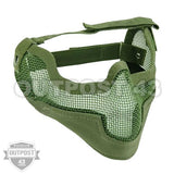 Metal Three Quarter Face Mesh Mask