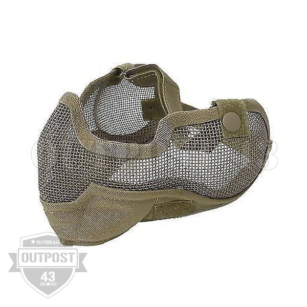 Metal Three Quarter Face Mesh Mask